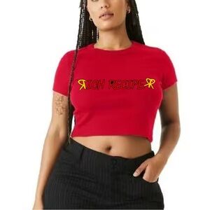 Red Women's Crop Top
